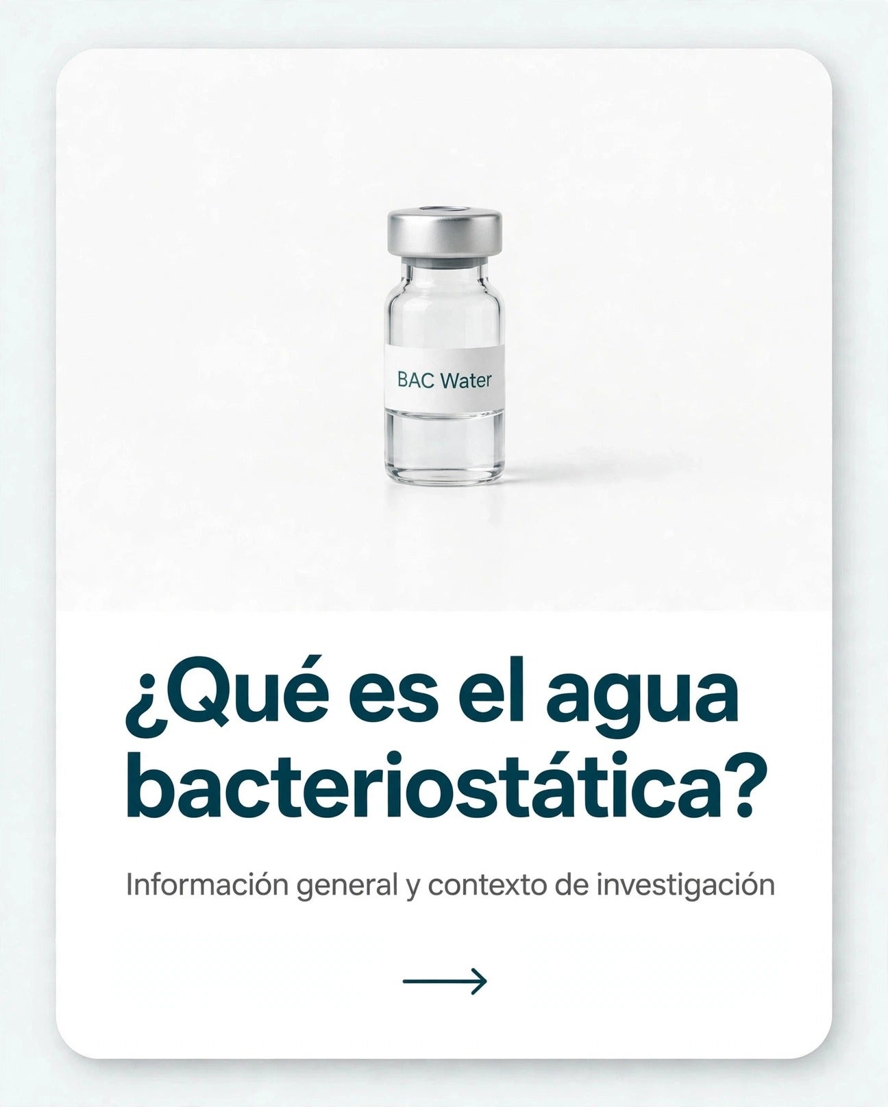 Agua bacteriostática (BAC Water): qué es y para qué sirve – Péptidos Perú Lab